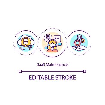SaaS maintenance concept icon