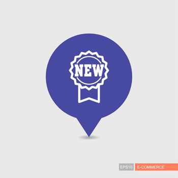 New Tag And Ribbons pin map icon