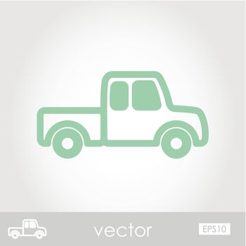 Pickup truck vector icon