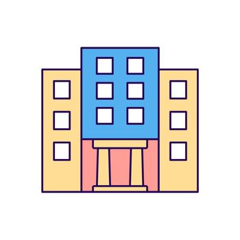 City building RGB color icon