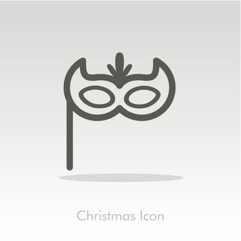 Christmas festive mask icon