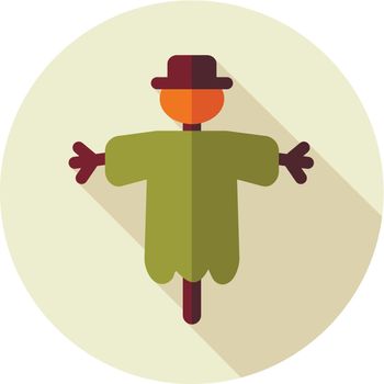 Scarecrow flat vector icon
