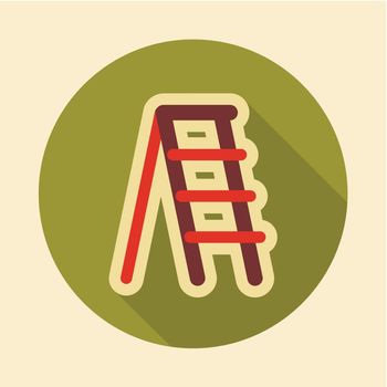 Ladder, stepladder, stair flat vector icon