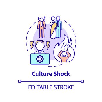 Culture shock concept icon