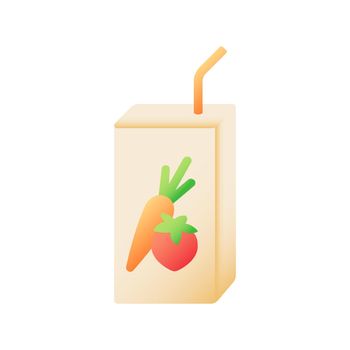 Juice box vector flat color icon