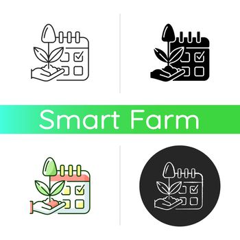 Estimating planting time icon