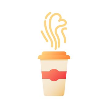 Takeout coffee vector flat color icon