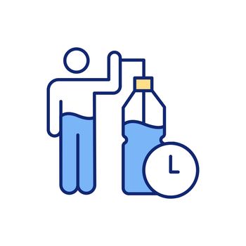 Drinking water reminder RGB color icon