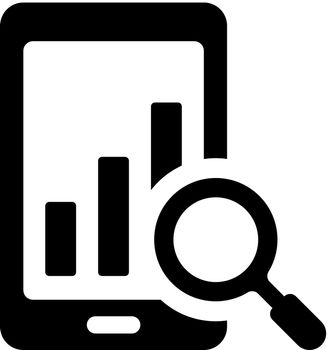 Mobile marketing analysis icon