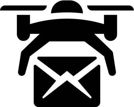Drone post delivery icon