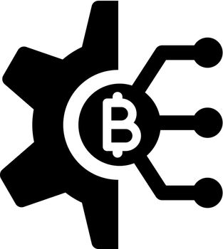 Crypto technology icon (vector illustration)