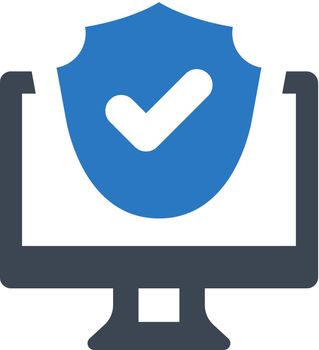 Laptop protection icon