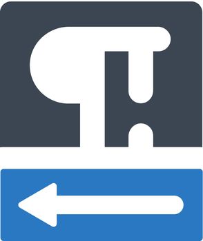 Text left direction format icon