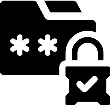 Folder password lock icon