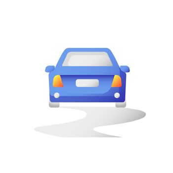 Stability control vector flat color icon