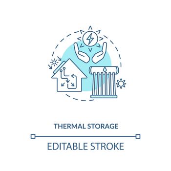 Thermal energy storage concept icon