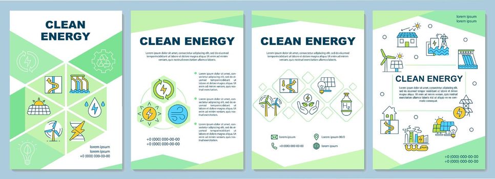 Clean energy producing brochure template