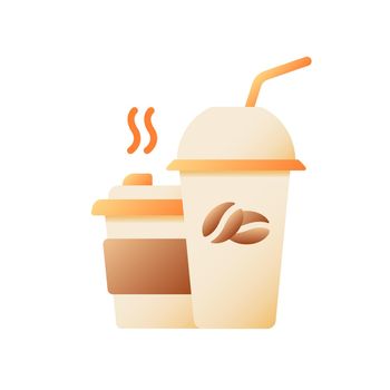 Coffee to go vector flat color icon