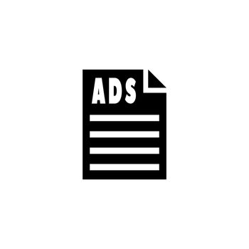 Ads Paper Vector Icon