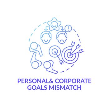 Personal and corporate conditions concept icon