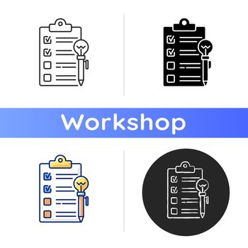 Agenda worksheet icon