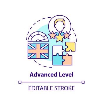 Advanced level concept icon