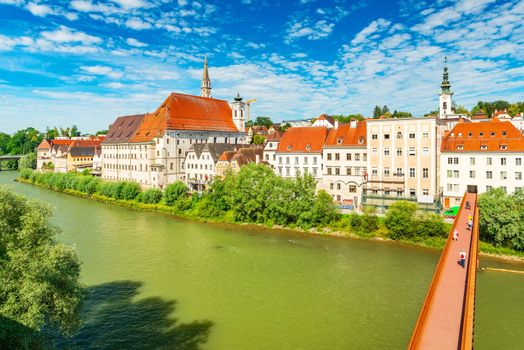 Cityscape of Steyr on a summer day, Austria