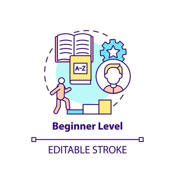 Beginner level concept icon