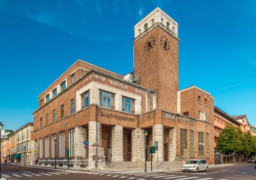 Gorizia - June 2020, Italy: Building of the main post office of Gorizia