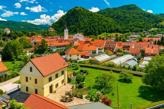 Kamnik - June 2020, Slovenia: Panorama of the ancient Slovenian town of Kamnik