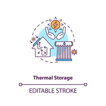 Thermal storage concept icon
