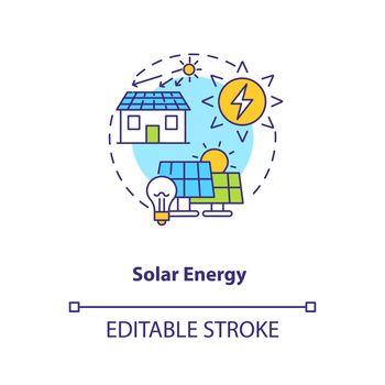 Solar energy concept icon