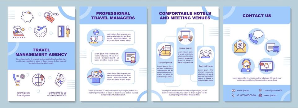 Travel management agency brochure template