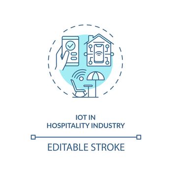 IoT in hospitality industry concept icon