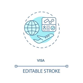 Visa concept icon