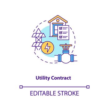 Utility contract concept icon