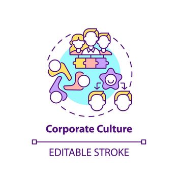 Corporate culture concept icon