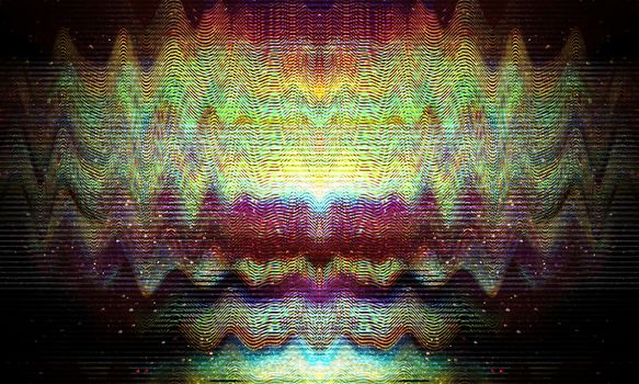 Glitch universe background. Old TV screen error. Digital pixel noise abstract design. Photo glitch. Television signal fail. Technical problem grunge wallpaper. Colorful noise