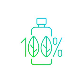 100 percent natural gradient linear vector icon