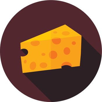 Piece of cheese vector icon