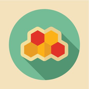 Honeycomb bee vector icon