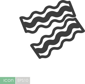 Bacon pieces icon. Farm animal sign. Graph symbol for your web site design, logo, app, UI. Vector illustration