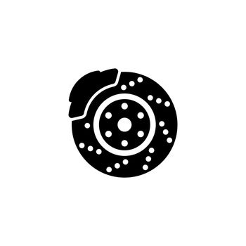 Auto disk brake. Vector icon