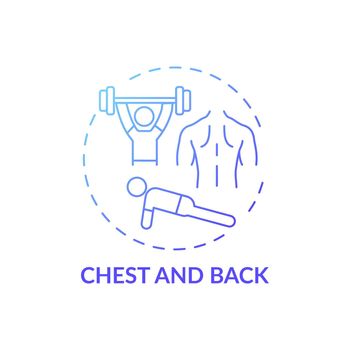 Chest and back concept icon