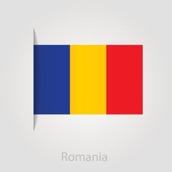Romanian flag, vector illustration