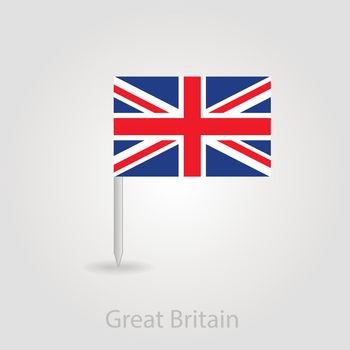 United Kingdom flag pin map icon