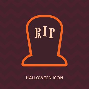 Halloween grave vector silhouette icon