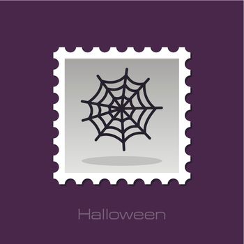 Spider web halloween stamp