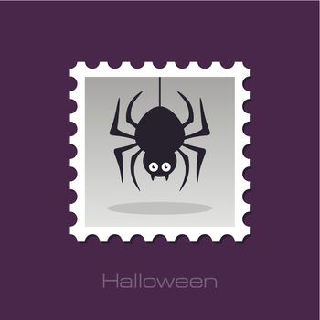 Spider halloween stamp