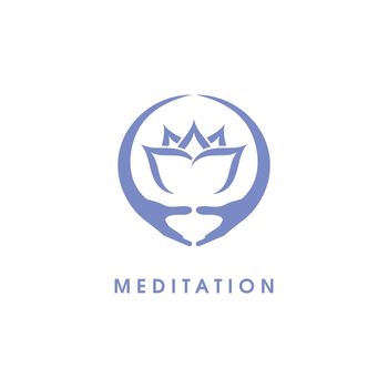 Meditation yoga arm logo design